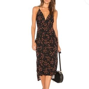 BCBGENERATION Faux Wrap Midi Dress Print